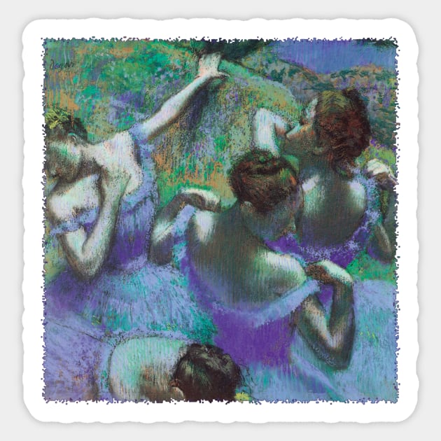 The Blue Dancers by Edgar Degas Sticker by MasterpieceCafe